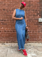 Load image into Gallery viewer, Diagonal Denim Mermaid Midi
