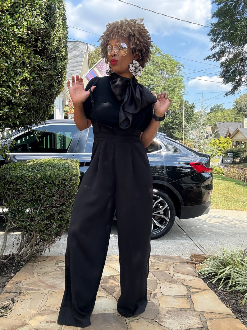 Paperbag Suspender Jumpsuit