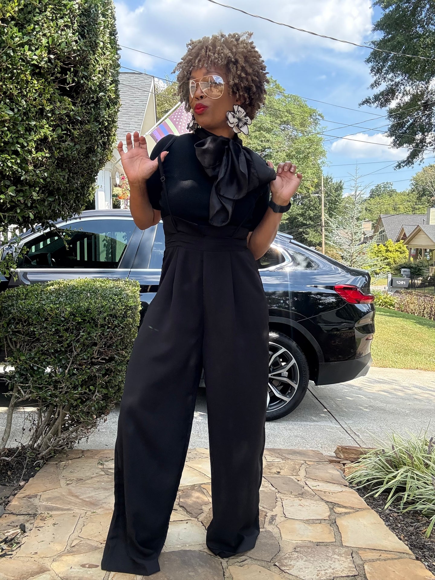 Paperbag Suspender Jumpsuit