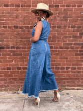 Load image into Gallery viewer, Diagonal Denim Mermaid Midi