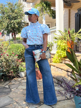 Load image into Gallery viewer, Dark Denim Flare Leg Jean