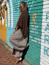 Load image into Gallery viewer, Vertical Striped Ballon Pant - Brown