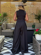 Load image into Gallery viewer, Front Zipper Palazzo Jumpsuit - Black
