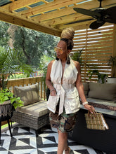 Load image into Gallery viewer, Safari Belted Hater Top - Olive Khaki