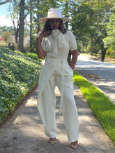 Load image into Gallery viewer, Pleated OverLay Belted Trouser