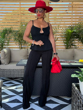 Load image into Gallery viewer, High Waisted Pintuck Pant - Black