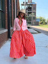 Load image into Gallery viewer, Color Blocked Cardigan &amp; Gaucho Set - Peach