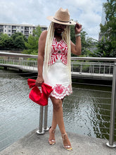Load image into Gallery viewer, Linen Embroidered Petals Dress