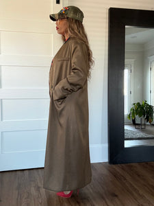 Deconstructed Raw Hem Trench