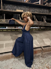 Load image into Gallery viewer, Dark Denim Balloon Jumpsuit