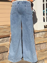 Load image into Gallery viewer, Camo Racer Striped Wide Leg Jeans (S-XL)