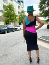 Load image into Gallery viewer, Color Block Boucle Bodycon