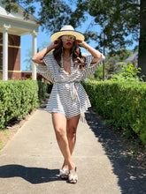 Load image into Gallery viewer, Nautical Striped Yacht Romper