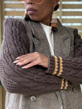 Load image into Gallery viewer, Herringbone Cable Knit Sleeve Coat