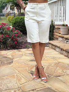 Side Zipper Trouser Shorts