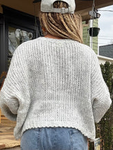 Load image into Gallery viewer, Large Loose Cable Knit Sweater - Grey