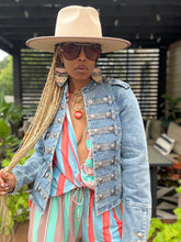 Load image into Gallery viewer, Denim Napoleon Jacket