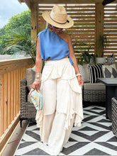 Load image into Gallery viewer, Side Ruch One Arm Top - Sea Blue