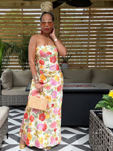 Load image into Gallery viewer, Botanical Strapless Maxi