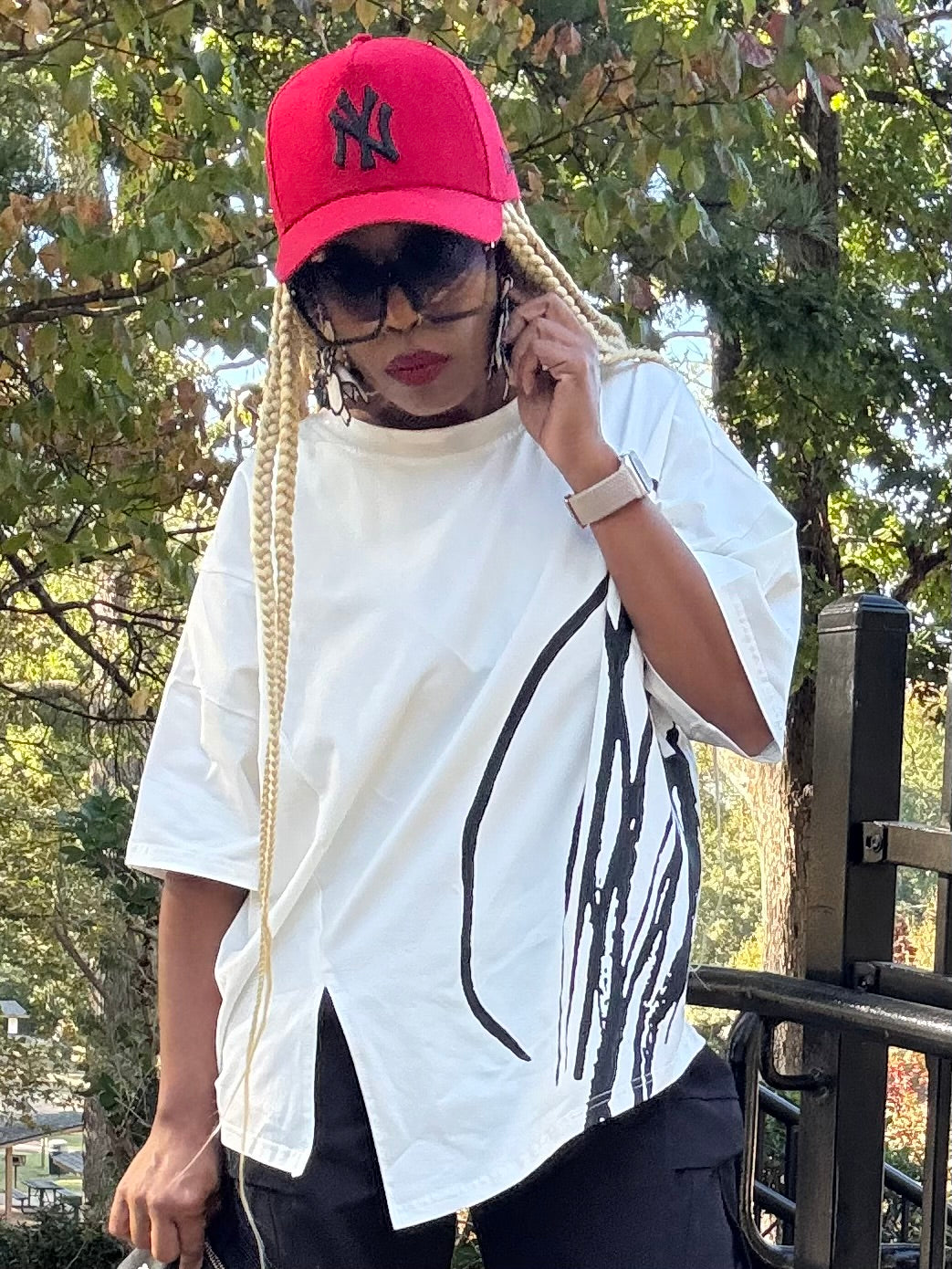 Scribble Graphics Tee - White