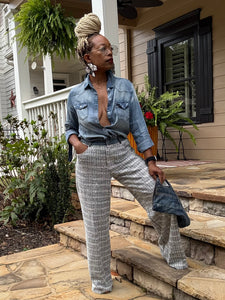 Soft Denim Tab Sleeve Shirt