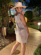 Load image into Gallery viewer, Rhinestone Mesh Mini Cover Up