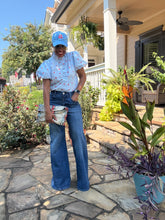 Load image into Gallery viewer, Dark Denim Flare Leg Jean