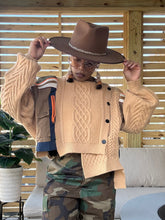 Load image into Gallery viewer, Side Button Utility Sweater - Camel
