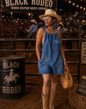 Load image into Gallery viewer, Denim Pull &amp; Tie Romper