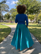Load image into Gallery viewer, Color Blocked Cardigan &amp; Gaucho Set - Cobalt