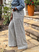 Load image into Gallery viewer, Denim Waist Tweed Pant