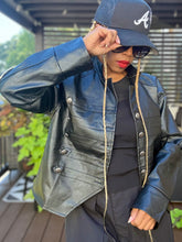 Load image into Gallery viewer, Faux Leather Napoleon Jacket