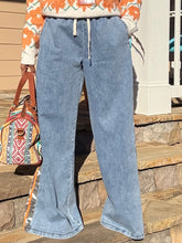 Load image into Gallery viewer, Camo Racer Striped Wide Leg Jeans (S-XL)