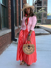 Load image into Gallery viewer, Color Blocked Cardigan &amp; Gaucho Set - Peach