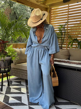 Load image into Gallery viewer, Chambray Denim Pant Set