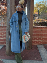 Load image into Gallery viewer, Double Breasted Denim Trench