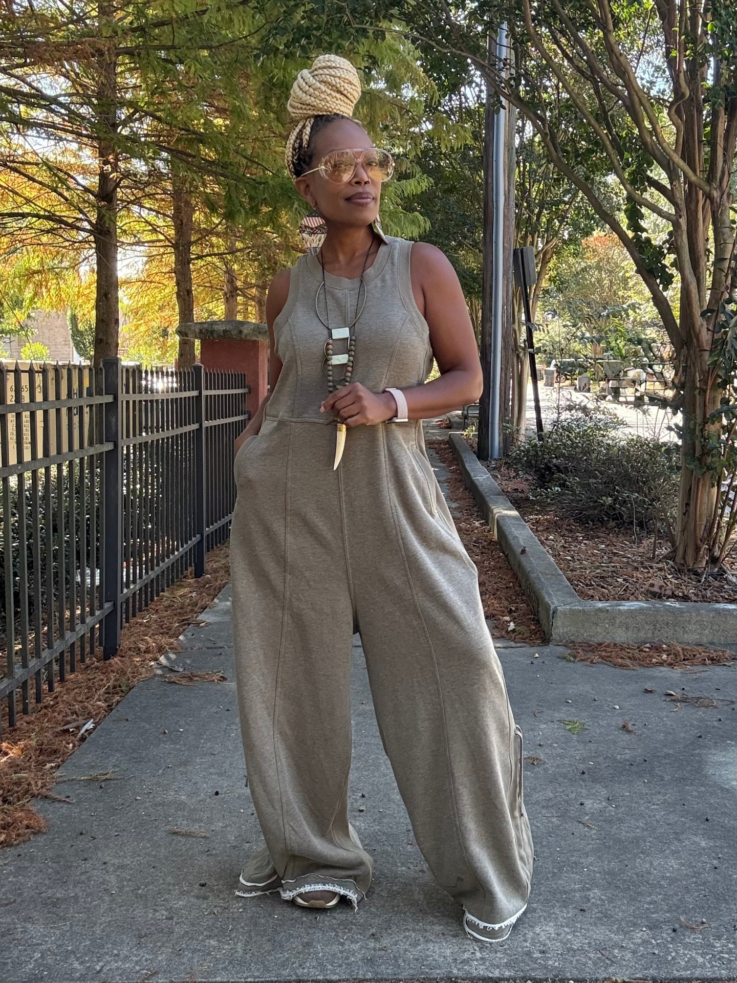 French Terry Dropped Crotch Jumper  (3X Left)