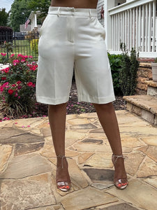 Side Zipper Trouser Shorts
