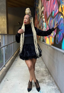 Velvet Ballerina Mini - Black
