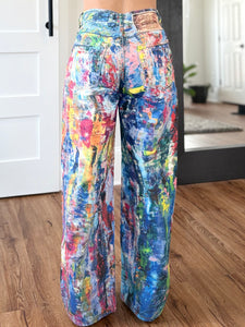 Abstract Painted Jeans