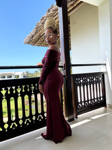Off Shoulder Ruched Mermaid Dress