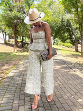 Load image into Gallery viewer, Leopard Print Denim Peplum Set