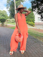 Load image into Gallery viewer, Gauze Halter Jumpsuit