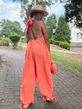 Load image into Gallery viewer, Gauze Halter Jumpsuit