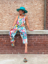Load image into Gallery viewer, Cropped Paint Denim Overalls