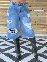Load image into Gallery viewer, Waist Cincher Denim “Jorts”