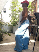 Load image into Gallery viewer, Distressed Light Flare Hem Jeans-READ SIZING