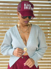 Load image into Gallery viewer, Single Button Front Cardigan Top - Grey