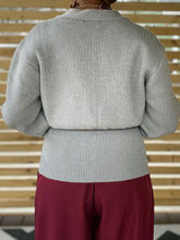 Load image into Gallery viewer, Single Button Front Cardigan Top - Grey