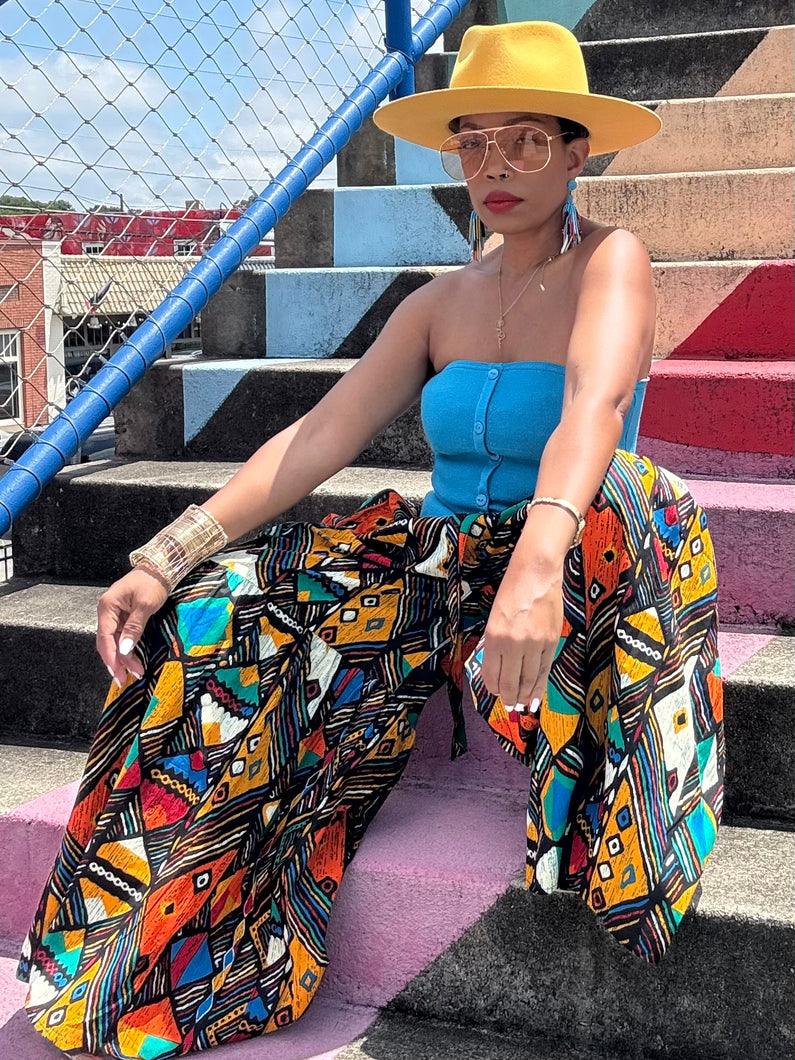 Tribal Print Palazzo Pant